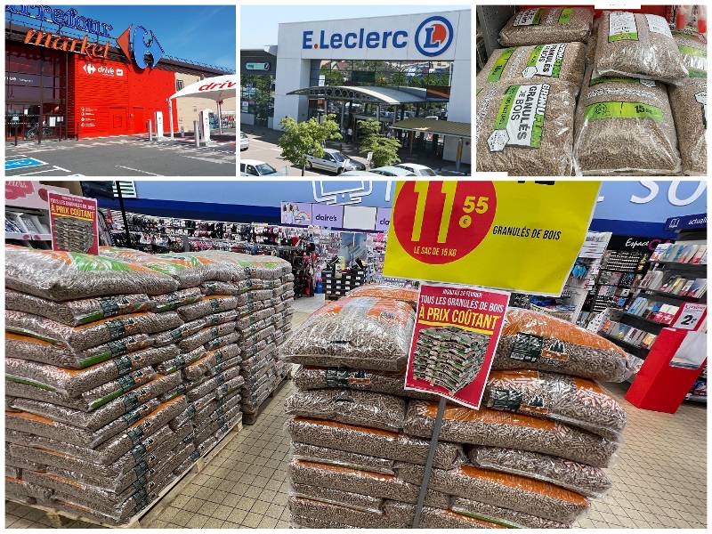 Prix des Pellets de Chauffage Chez Leclerc et Carrefour