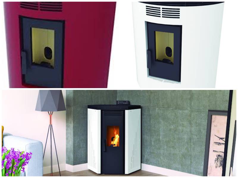 Poêle à granulé d'angle